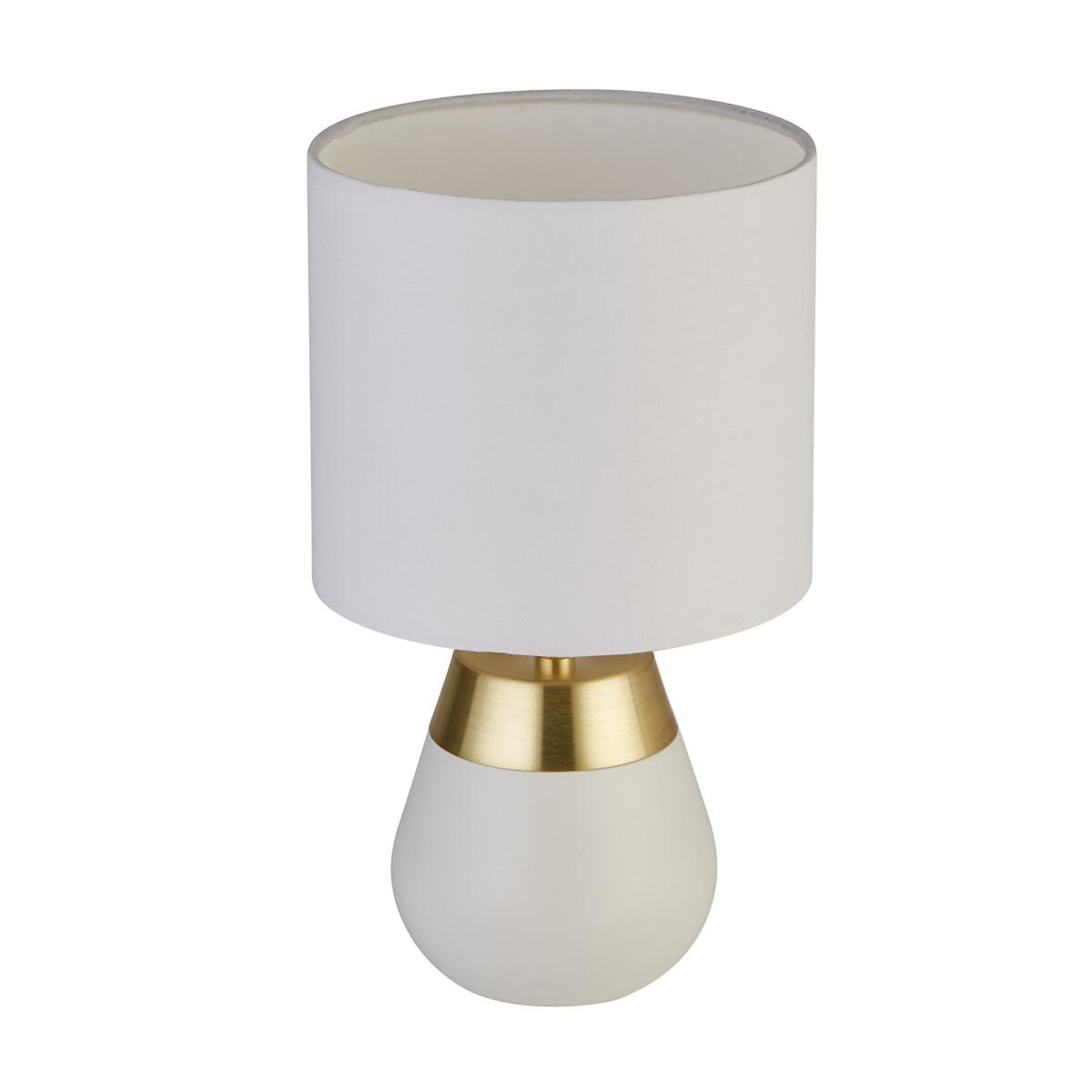 White and Gold Detail Table Lamp – image 2