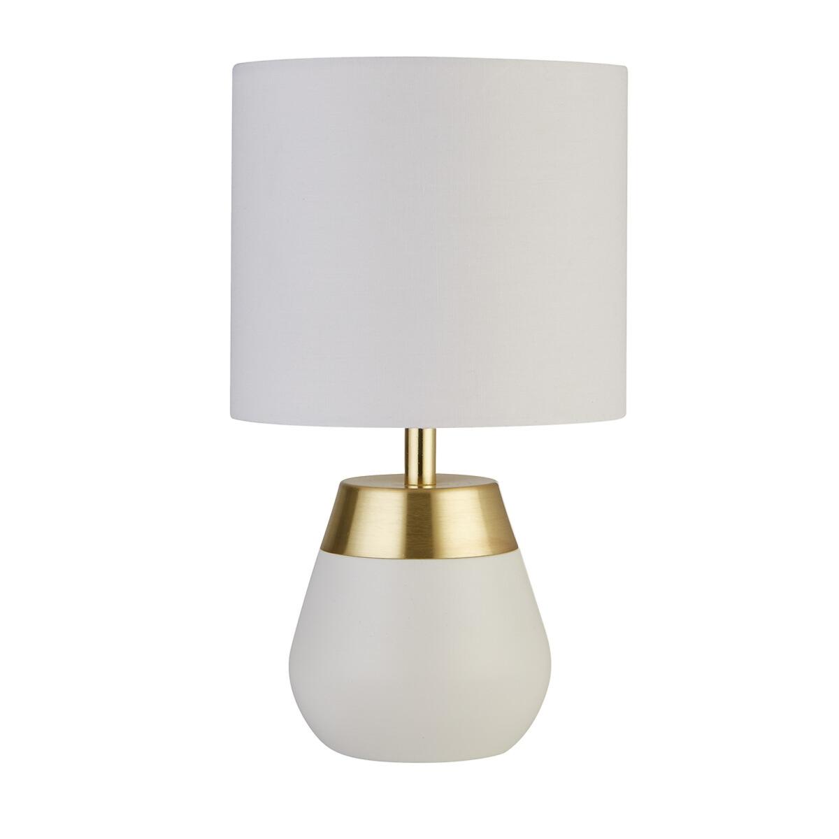 White and Gold Detail Table Lamp – image 4