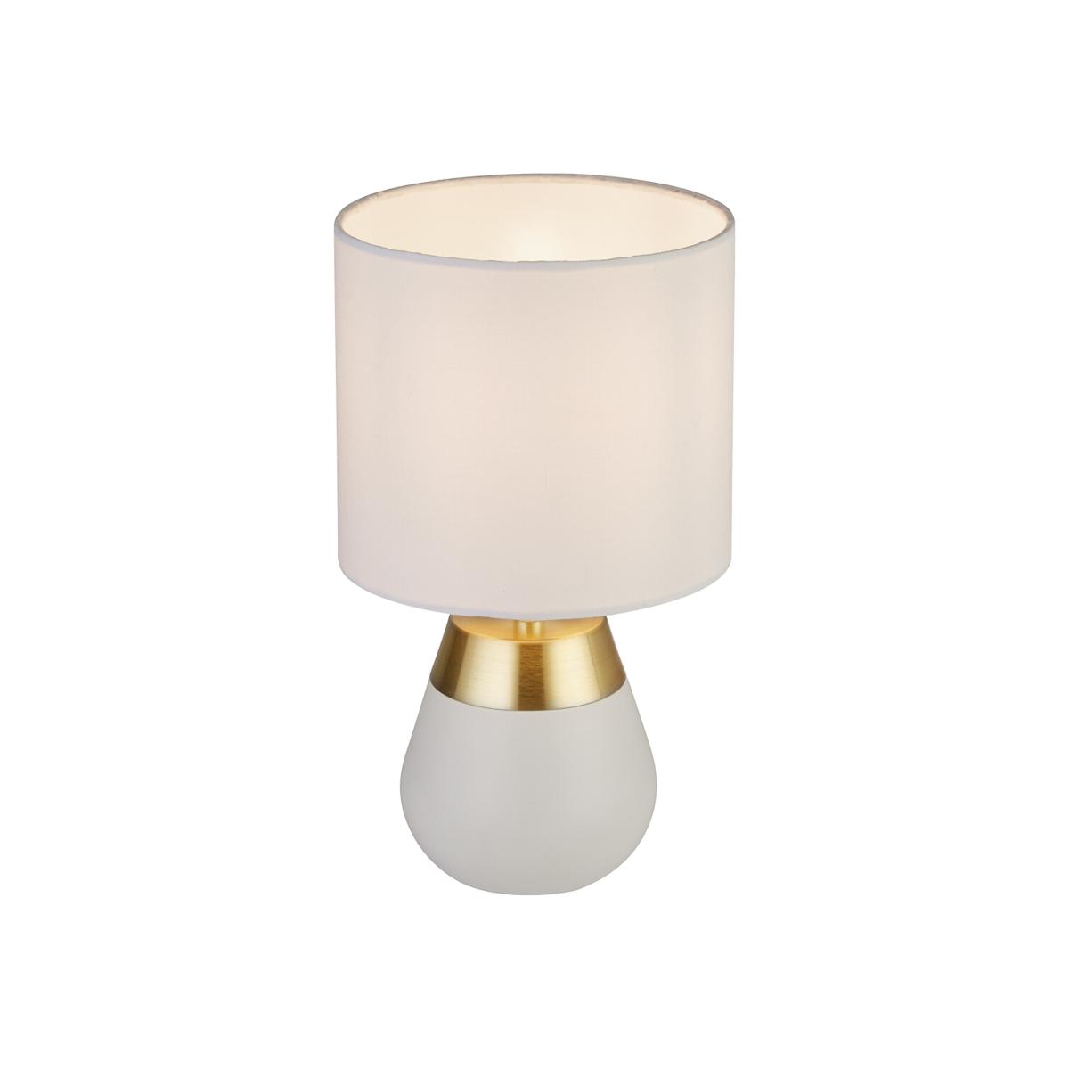 White and Gold Detail Table Lamp – image 1