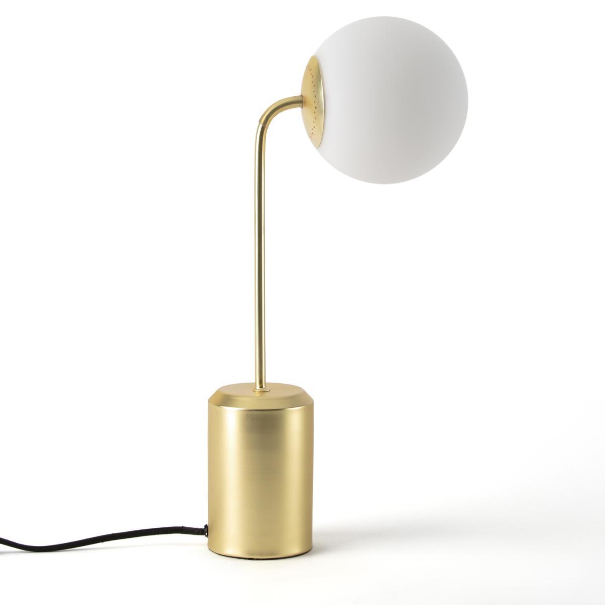 Moricio Brass & Smoky Glass Table Lamp – image 4