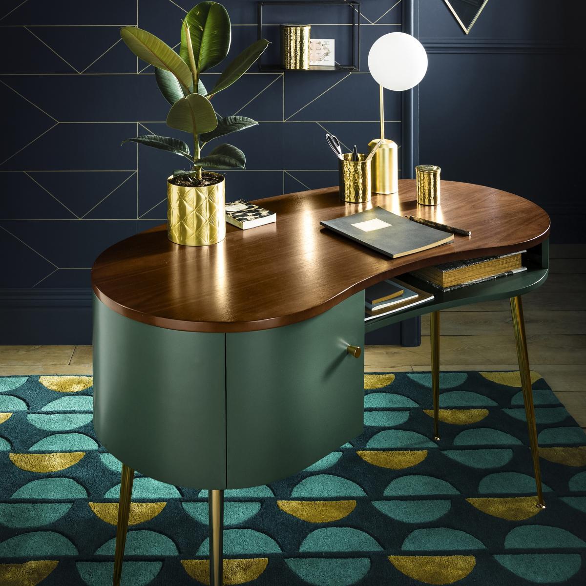 Moricio Brass & Smoky Glass Table Lamp – image 6
