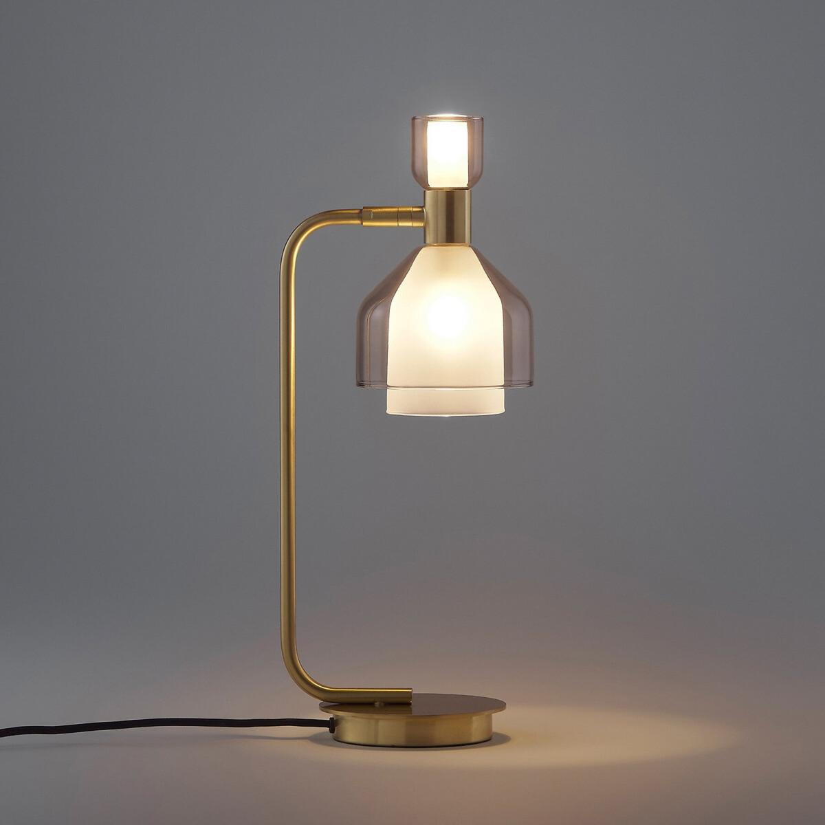 Amoris Brass Table Lamp with Smoked Glass – image 2