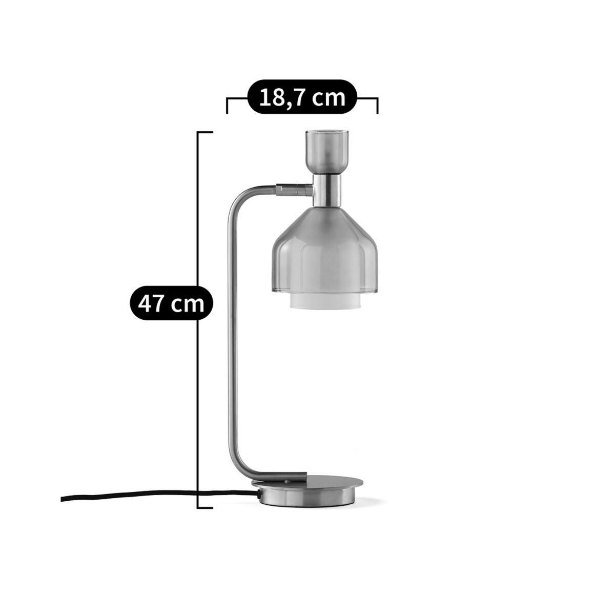 Amoris Brass Table Lamp with Smoked Glass – image 6