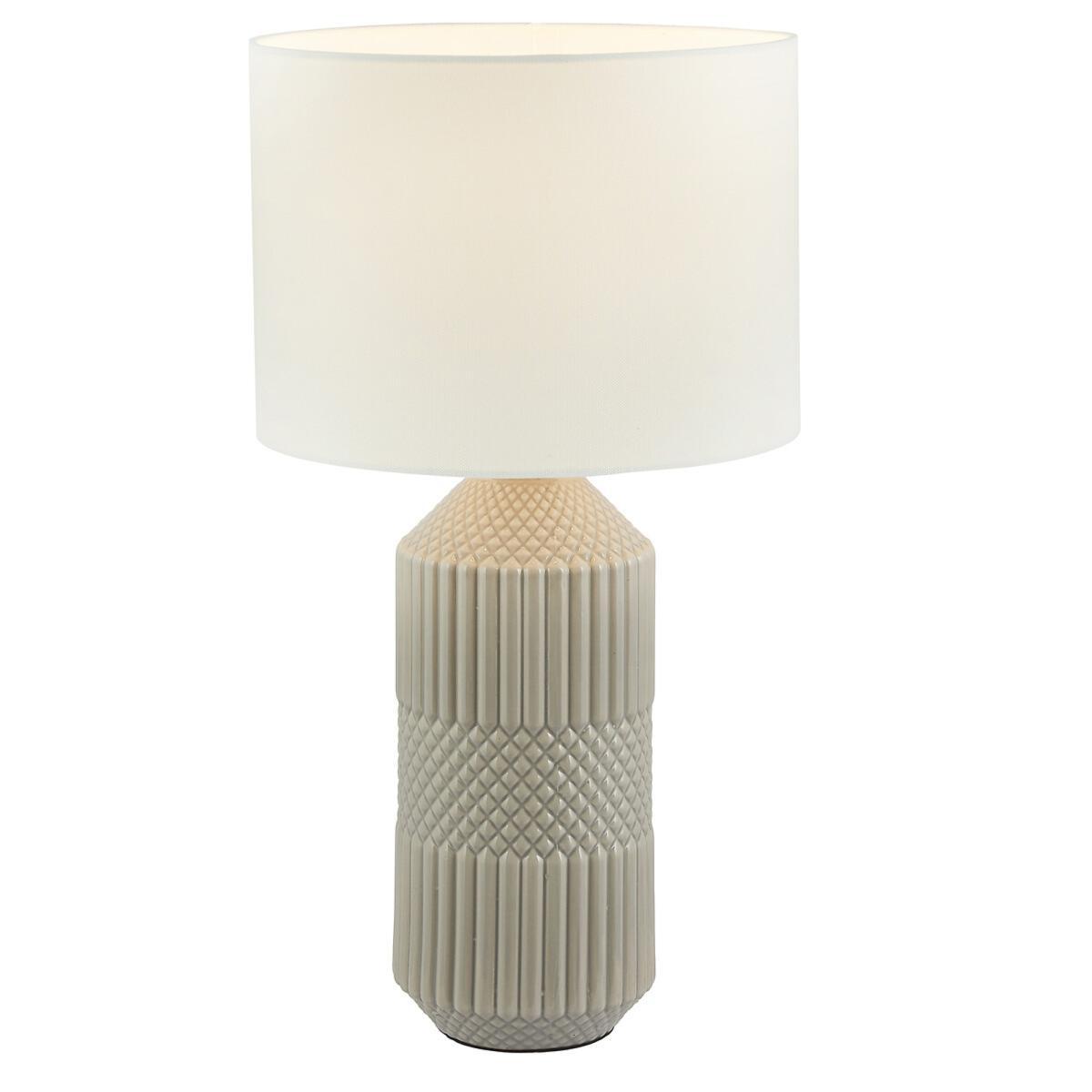 Geo Textured Tall Ceramic Table Lamp – image 2