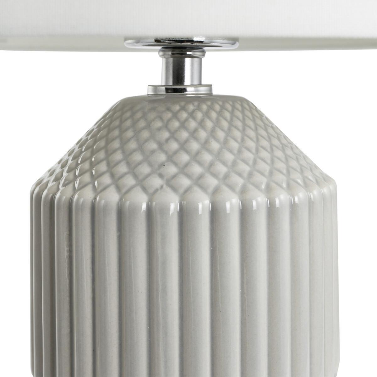 Geo Textured Tall Ceramic Table Lamp – image 3