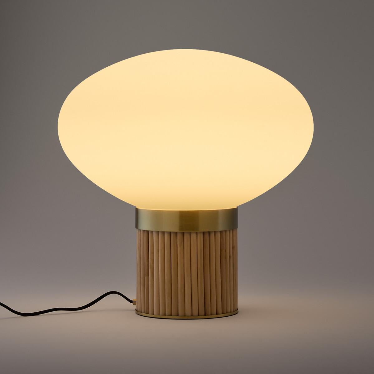 Dolce XL Brass, Bamboo and Opaline Table Lamp – image 2