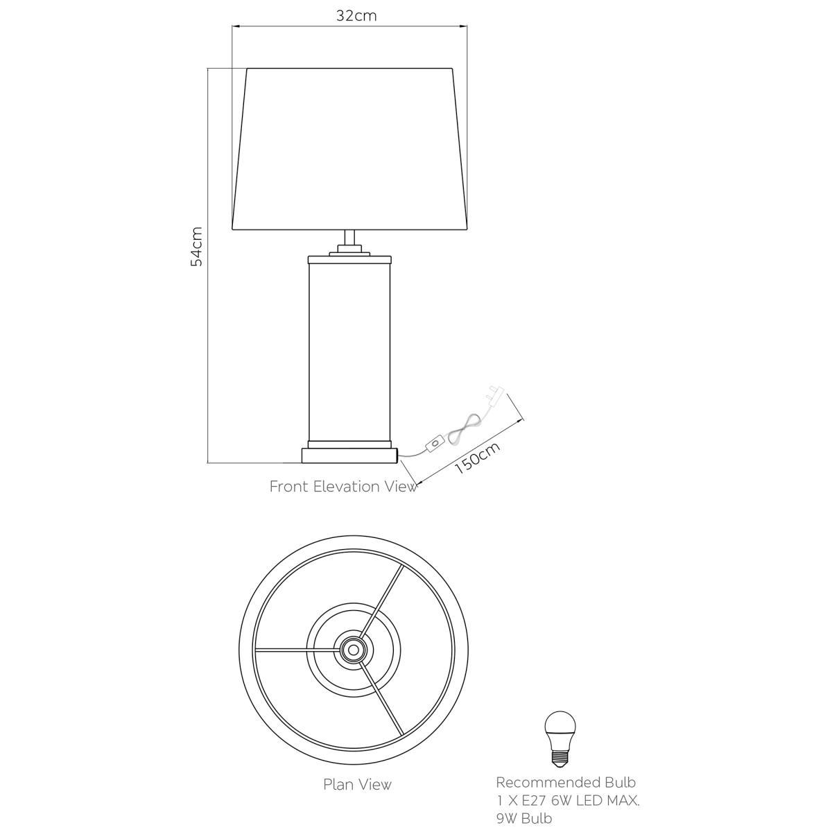 M&S Elizabeth Table Lamp - Silver, Silver – image 7