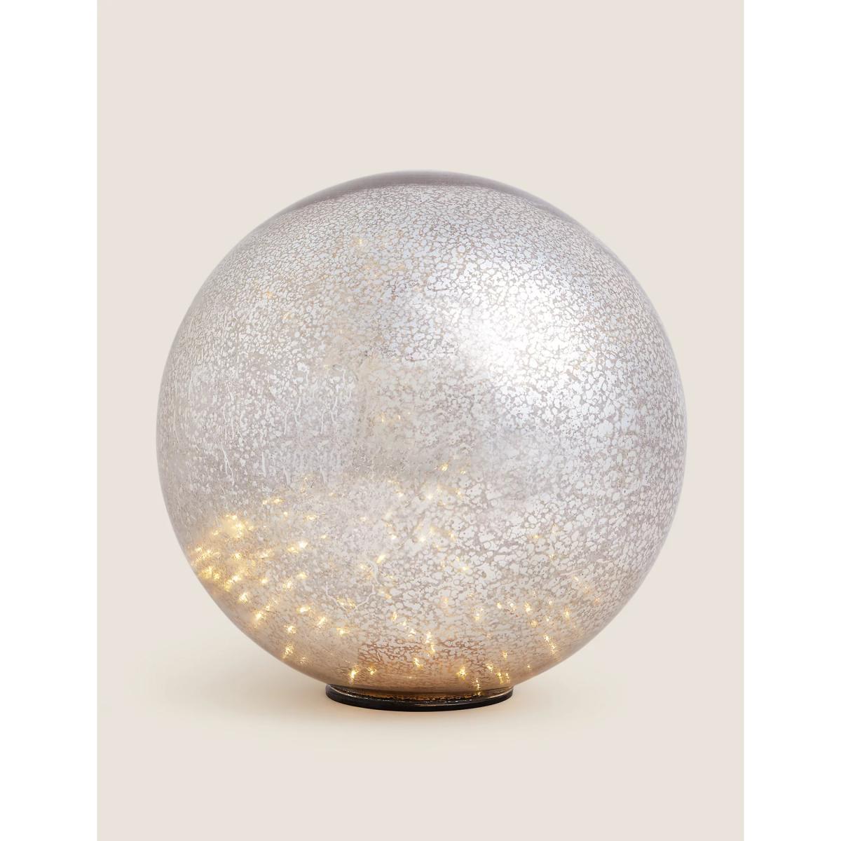 M&S Extra Large Light Up Orb Room Decoration - Silver, Silver – image 3