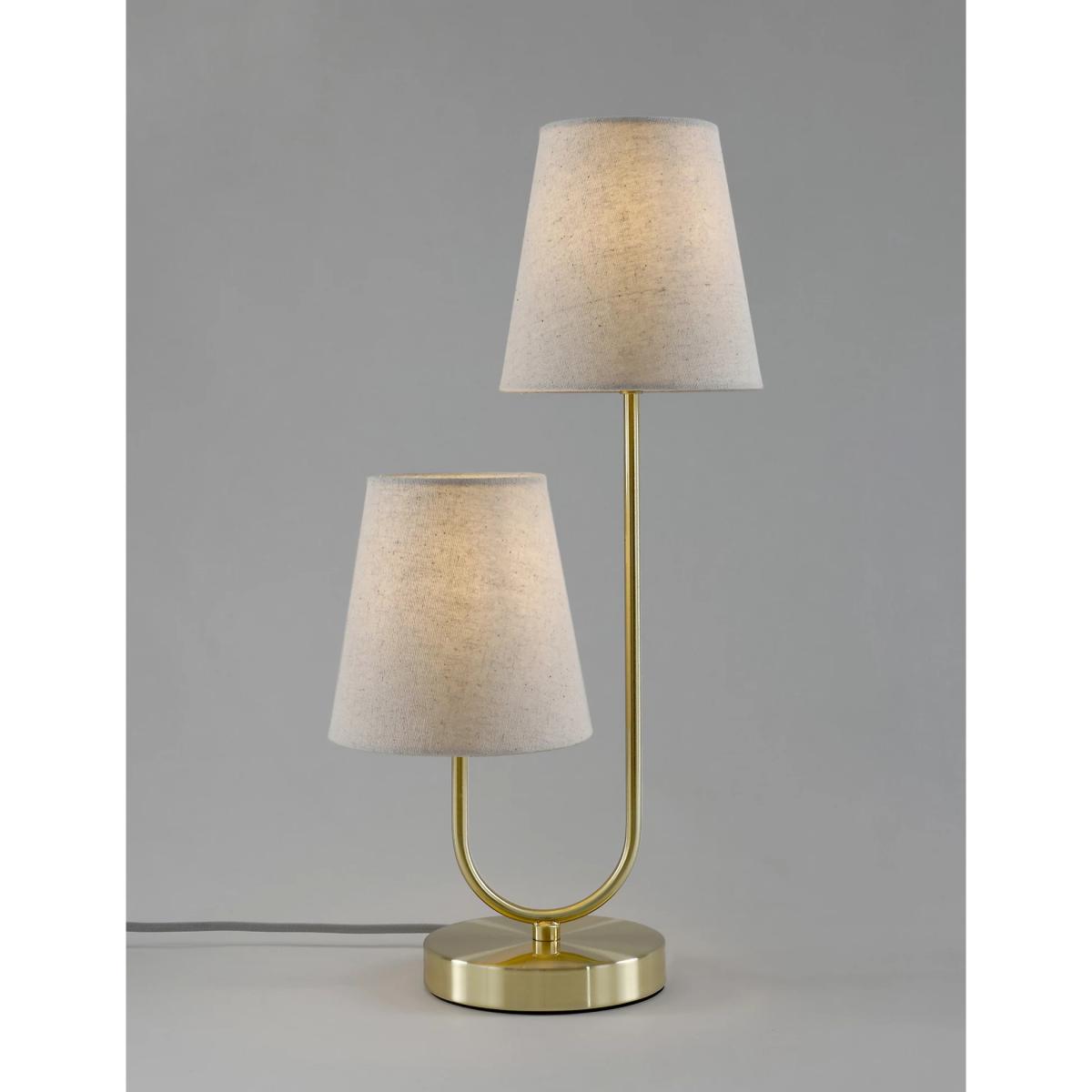 M&S 2 Shade Metal Table Lamp - Polished Brass, Polished Brass – image 5
