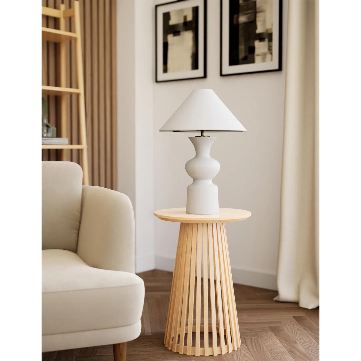 M&S Arlo Ceramic Table Lamp - White, White – image 6