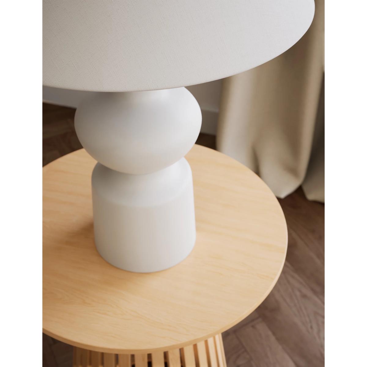 M&S Arlo Ceramic Table Lamp - White, White – image 7