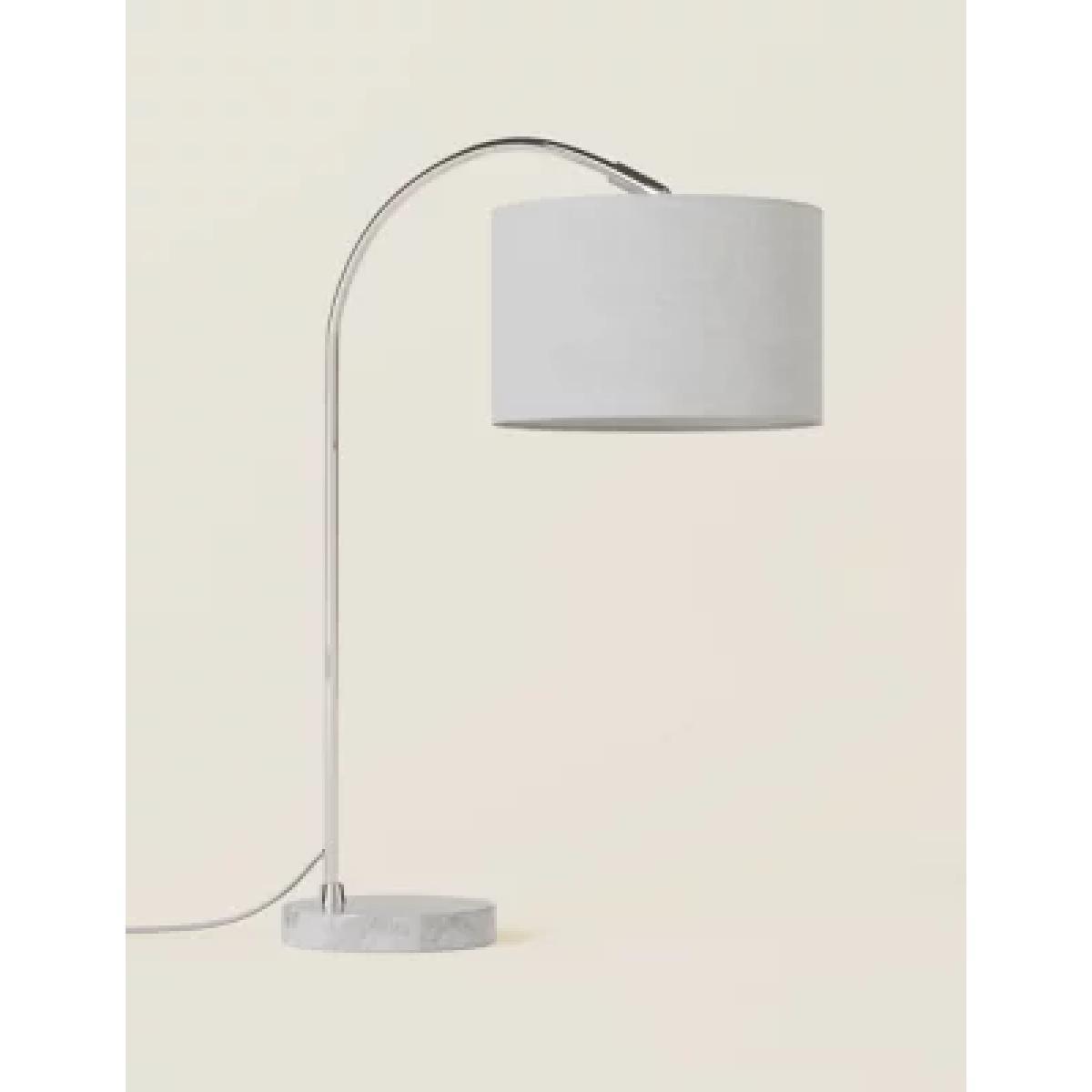 M&S Freya Curved Table Lamp - Silver Mix, Silver Mix – image 1