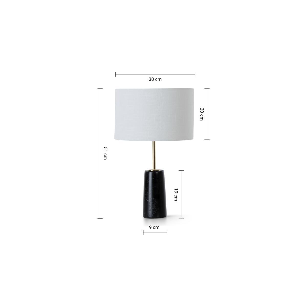 Rita Table Lamp, Brass and Marble – image 10