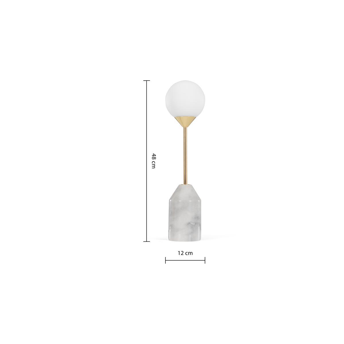 Faye Table Lamp, Brass and Marble  – image 8