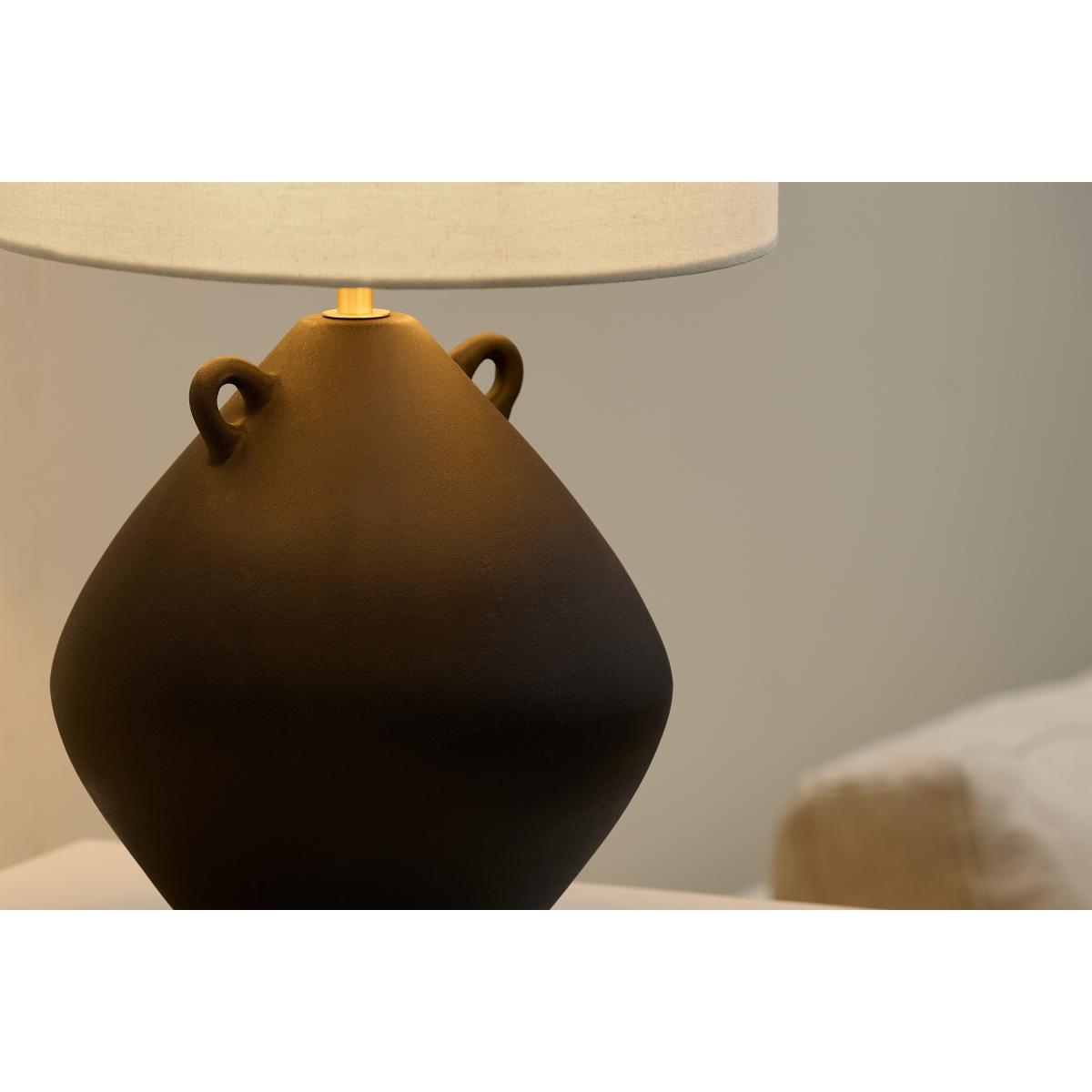 Urn Table Lamp, Black Ceramic – image 5