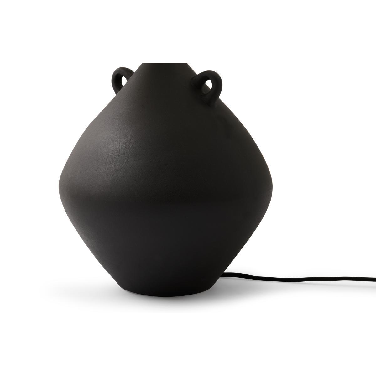 Urn Table Lamp, Black Ceramic – image 7