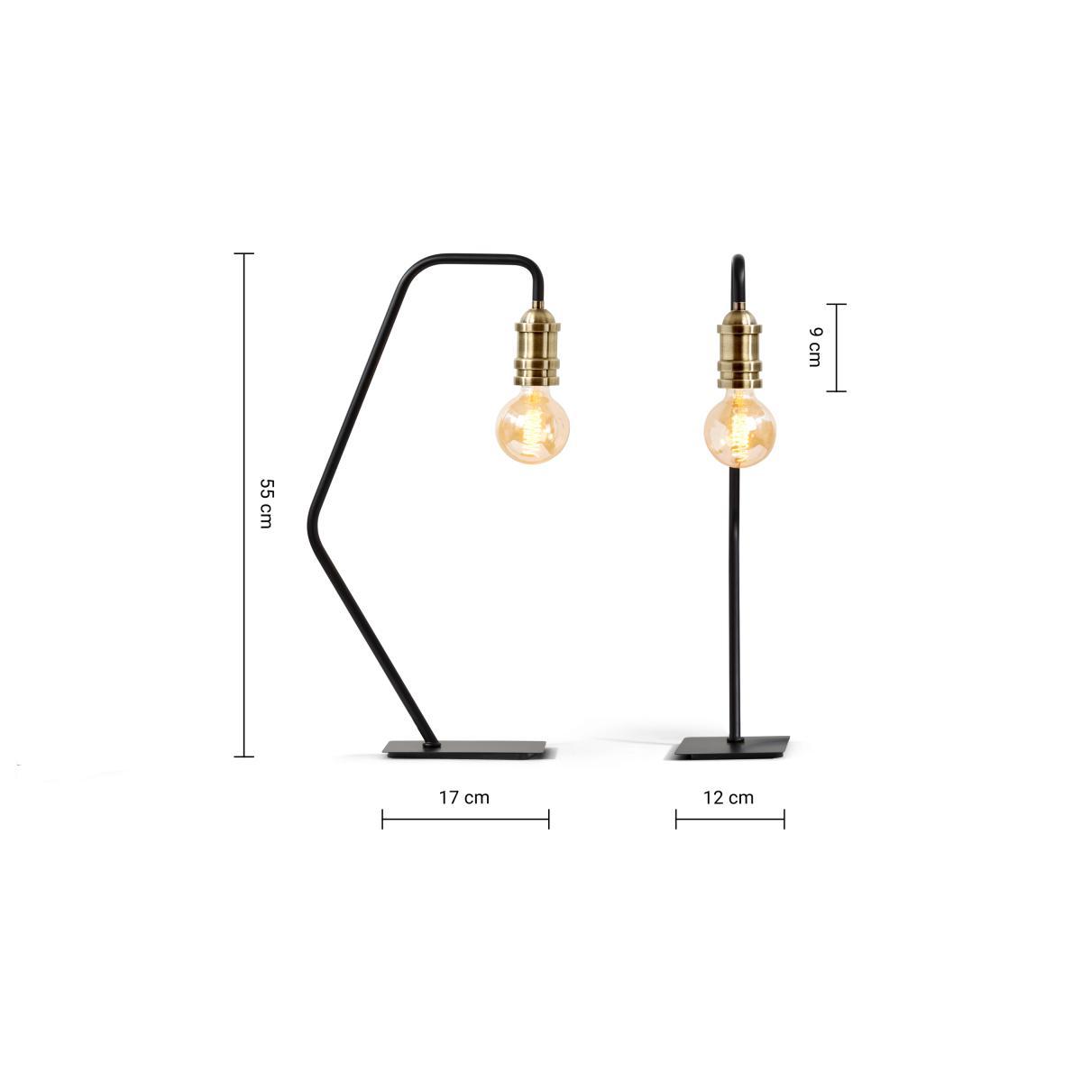 Starkey Table Lamp, Black and Brass – image 10