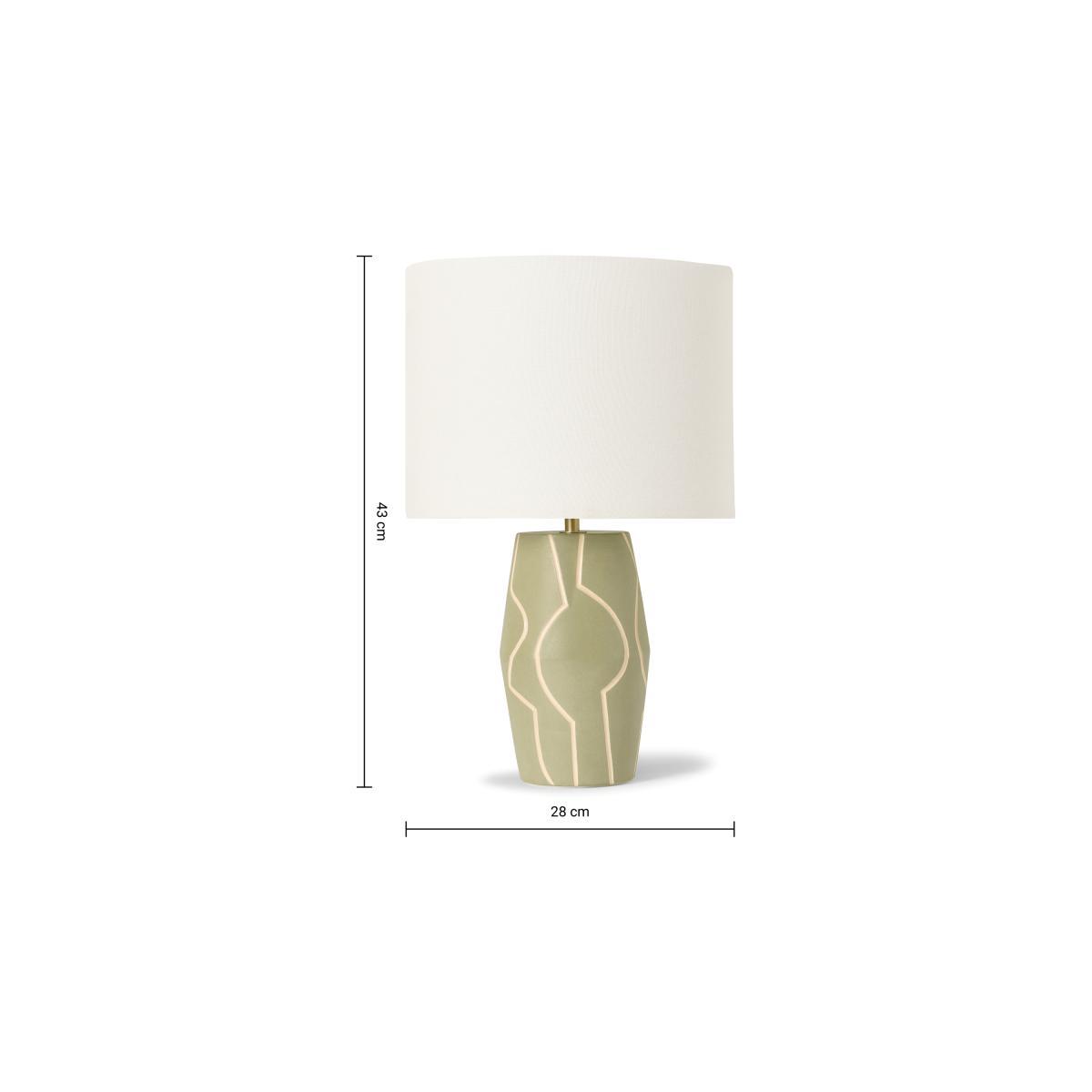 Nuwan Abstract Pattern Table Light, Green – image 7