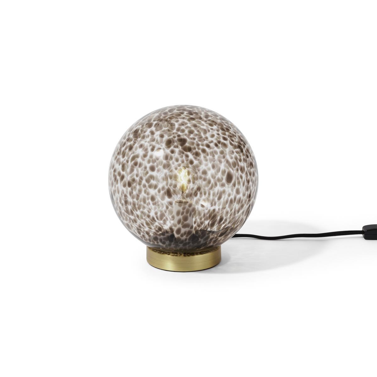 Julia Table Lamp, Tortoiseshell Glass & Brass – image 3