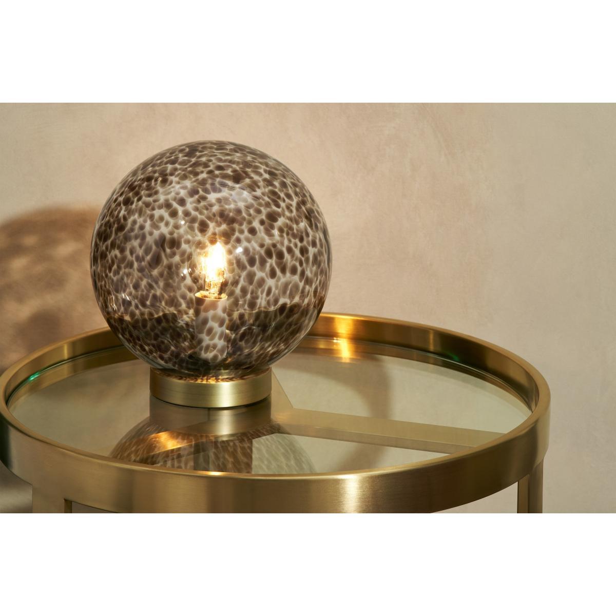 Julia Table Lamp, Tortoiseshell Glass & Brass – image 5