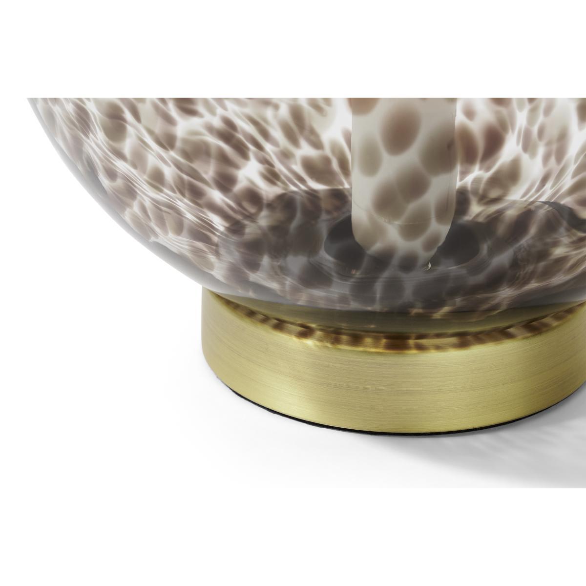Julia Table Lamp, Tortoiseshell Glass & Brass – image 6