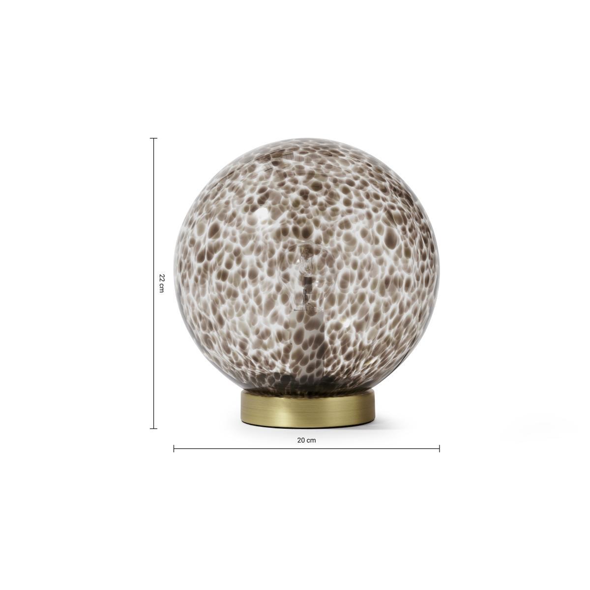 Julia Table Lamp, Tortoiseshell Glass & Brass – image 8