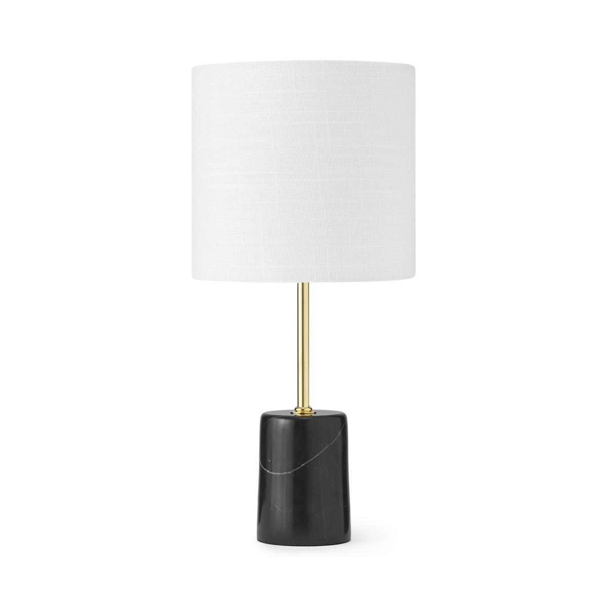 Rita Bedside Table Lamp, Black Marble & Brass – image 2