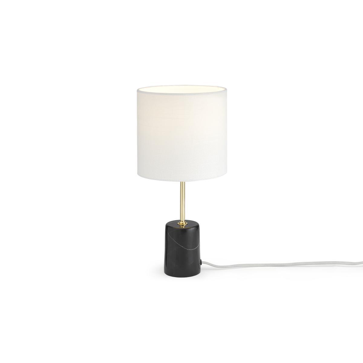 Rita Bedside Table Lamp, Black Marble & Brass – image 3