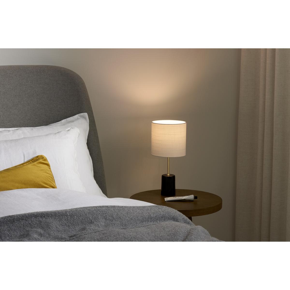Rita Bedside Table Lamp, Black Marble & Brass – image 4