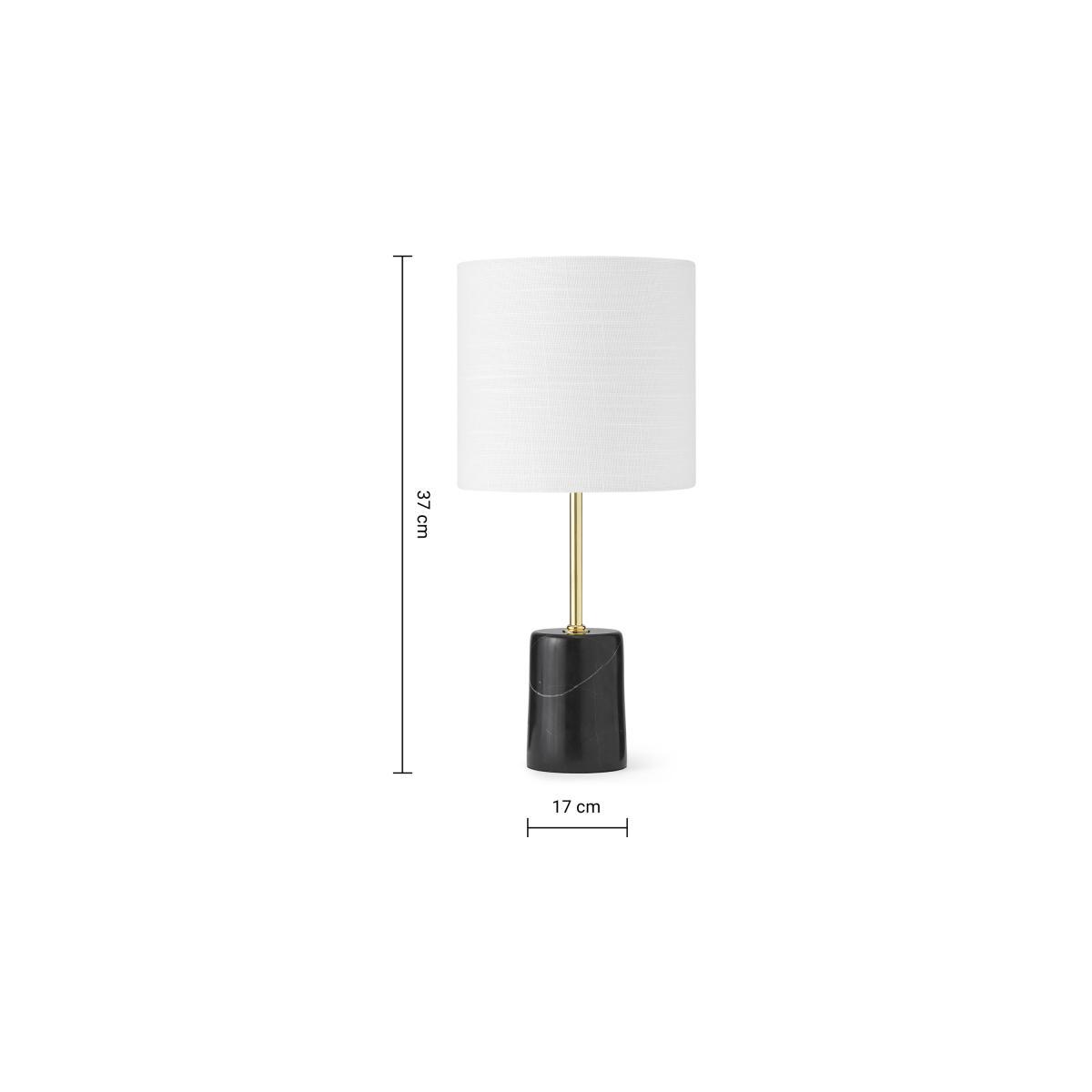 Rita Bedside Table Lamp, Black Marble & Brass – image 8