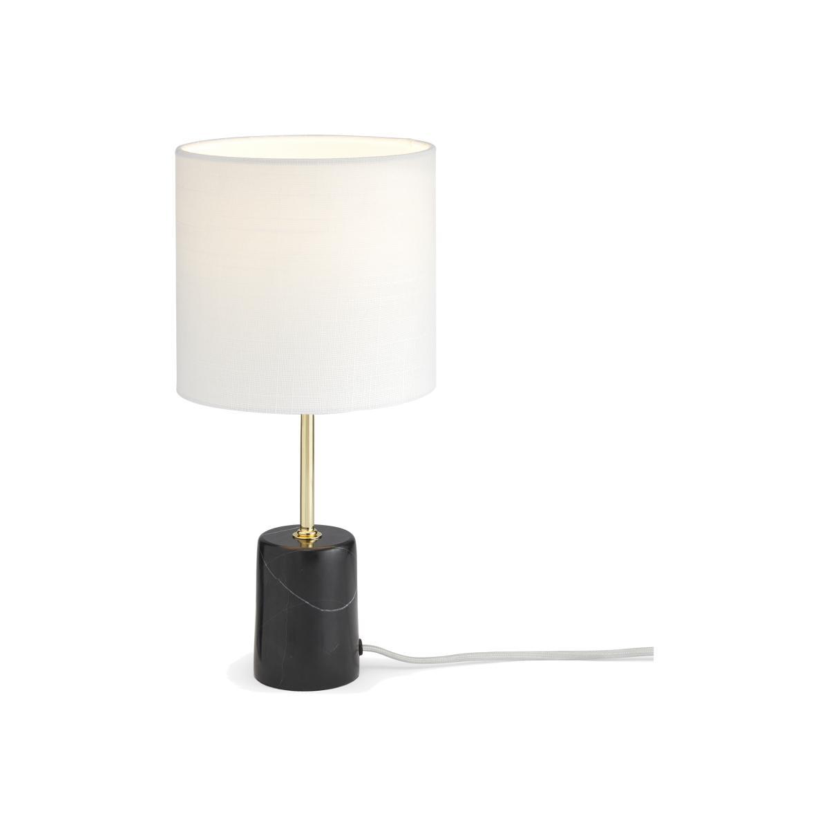 Rita Bedside Table Lamp, Black Marble & Brass – image 1
