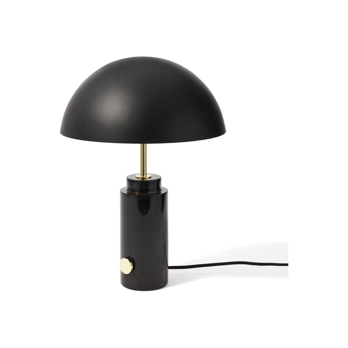Adalyn Table Lamp, Black Marble & Brass – image 1