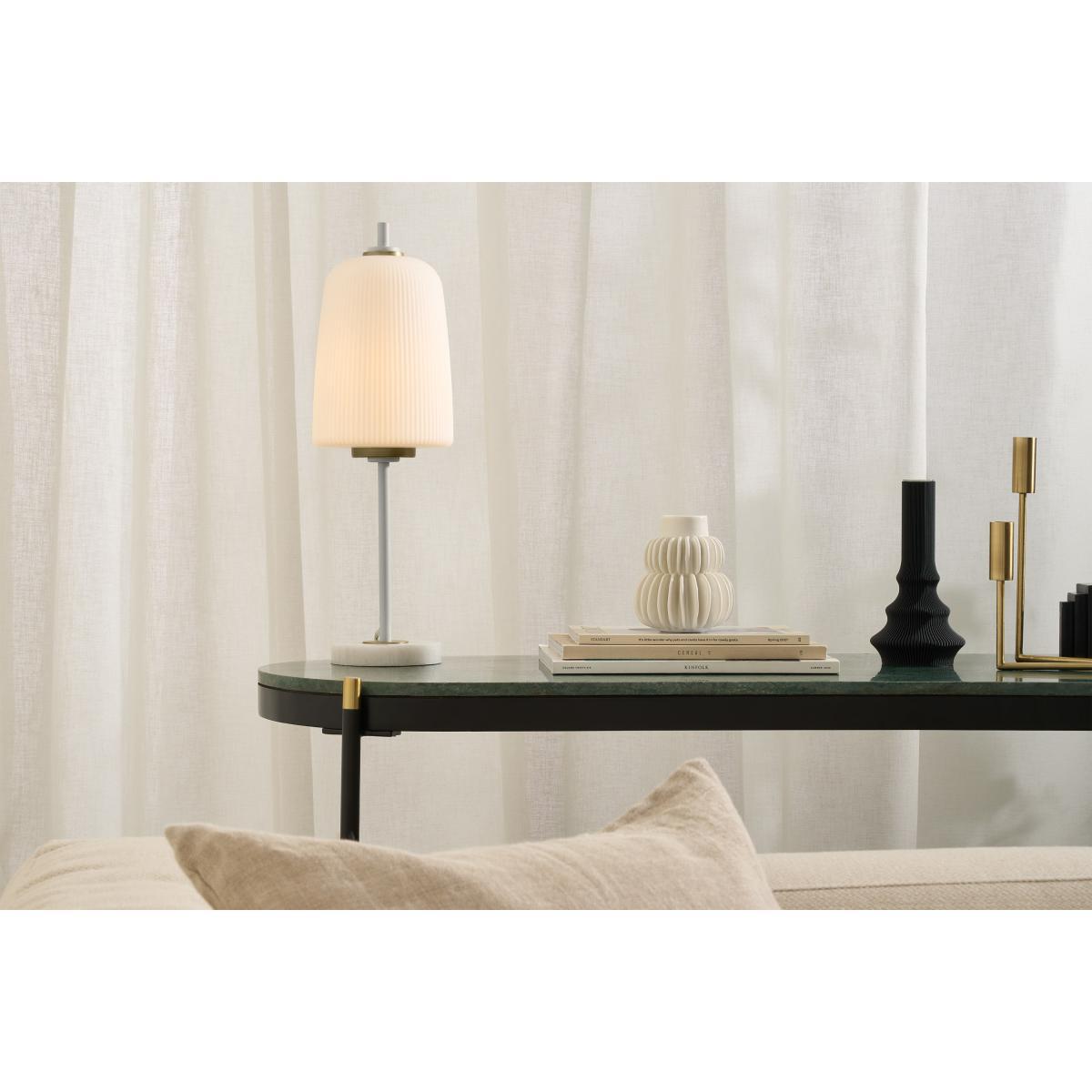 Ayala Table Lamp, Muted Grey & Brushed Brass – image 3