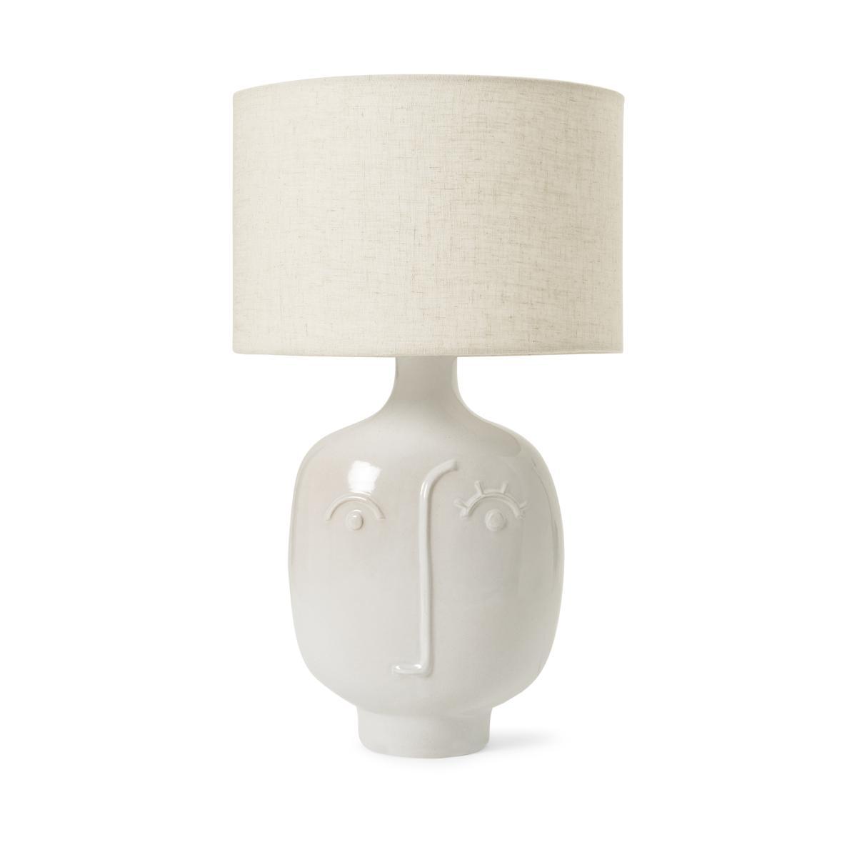 Face Table Lamp, White Ceramic – image 2