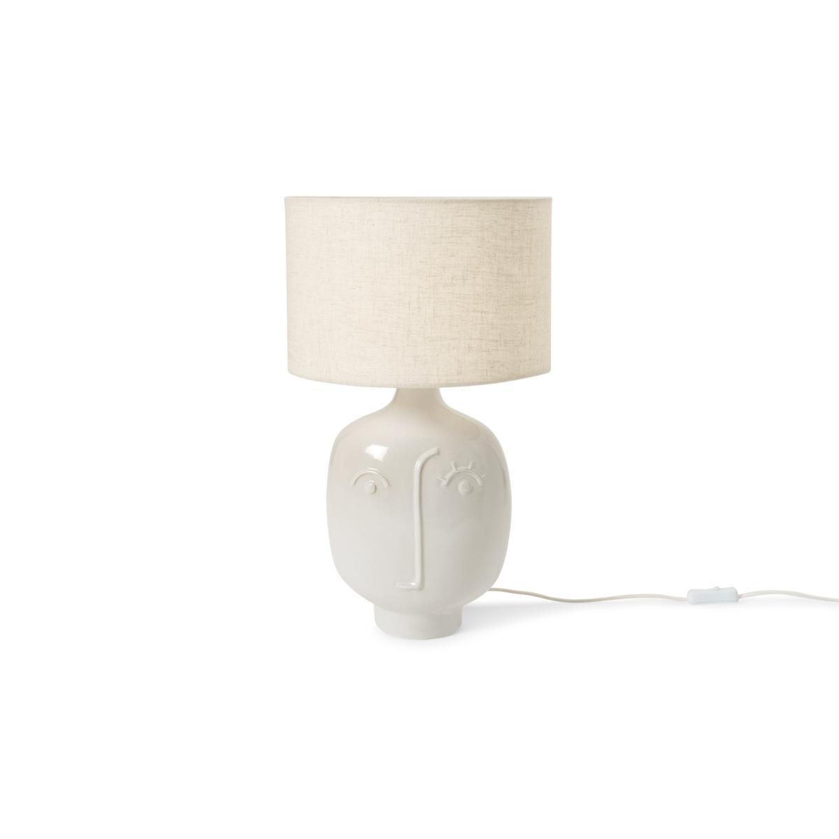 Face Table Lamp, White Ceramic – image 3