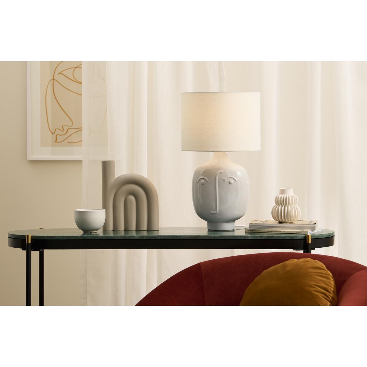 Face Table Lamp, White Ceramic – image 4