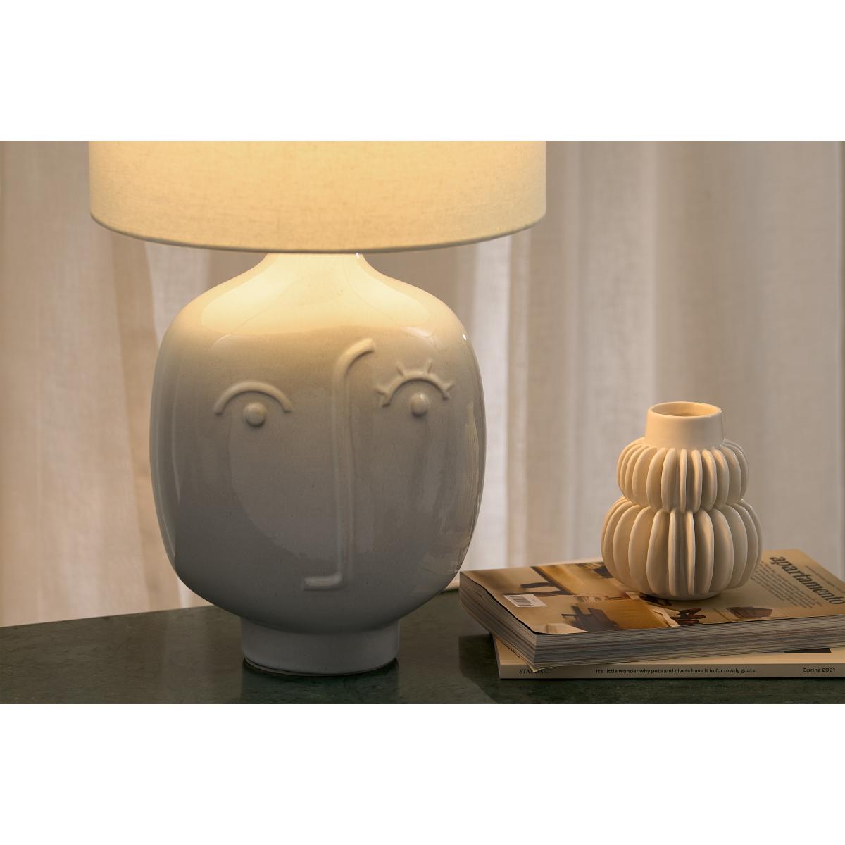 Face Table Lamp, White Ceramic – image 5