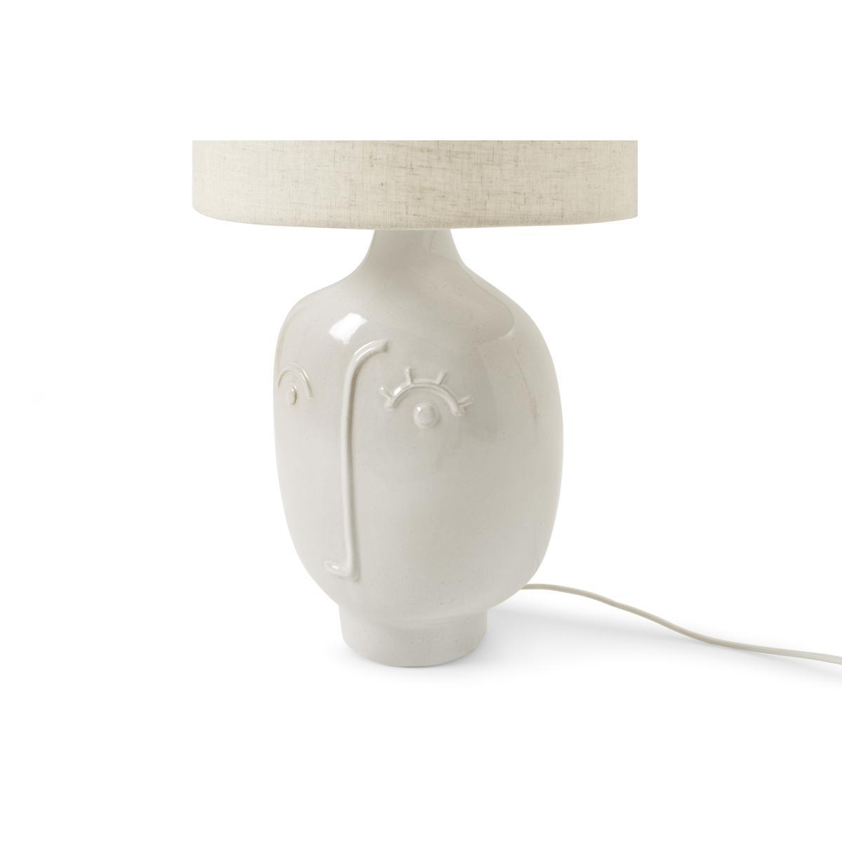 Face Table Lamp, White Ceramic – image 7