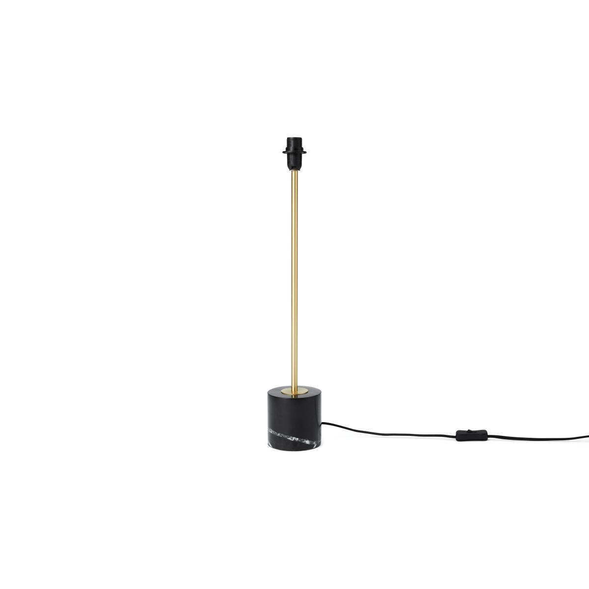 Qasim Table Lamp Base, Brushed Brass & Black Marble – image 3