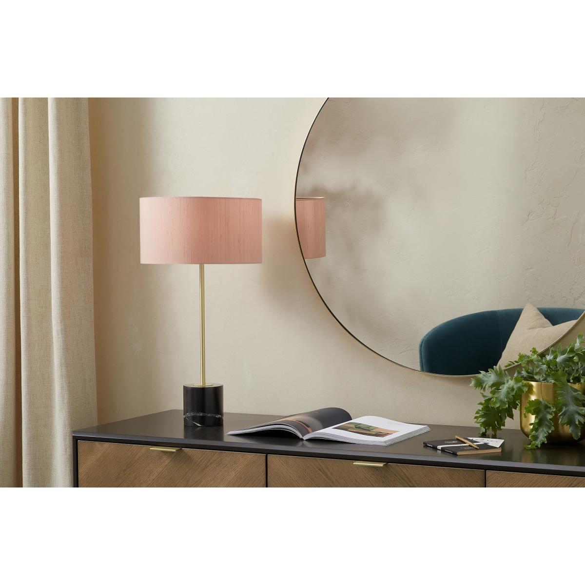 Qasim Table Lamp Base, Brushed Brass & Black Marble – image 4