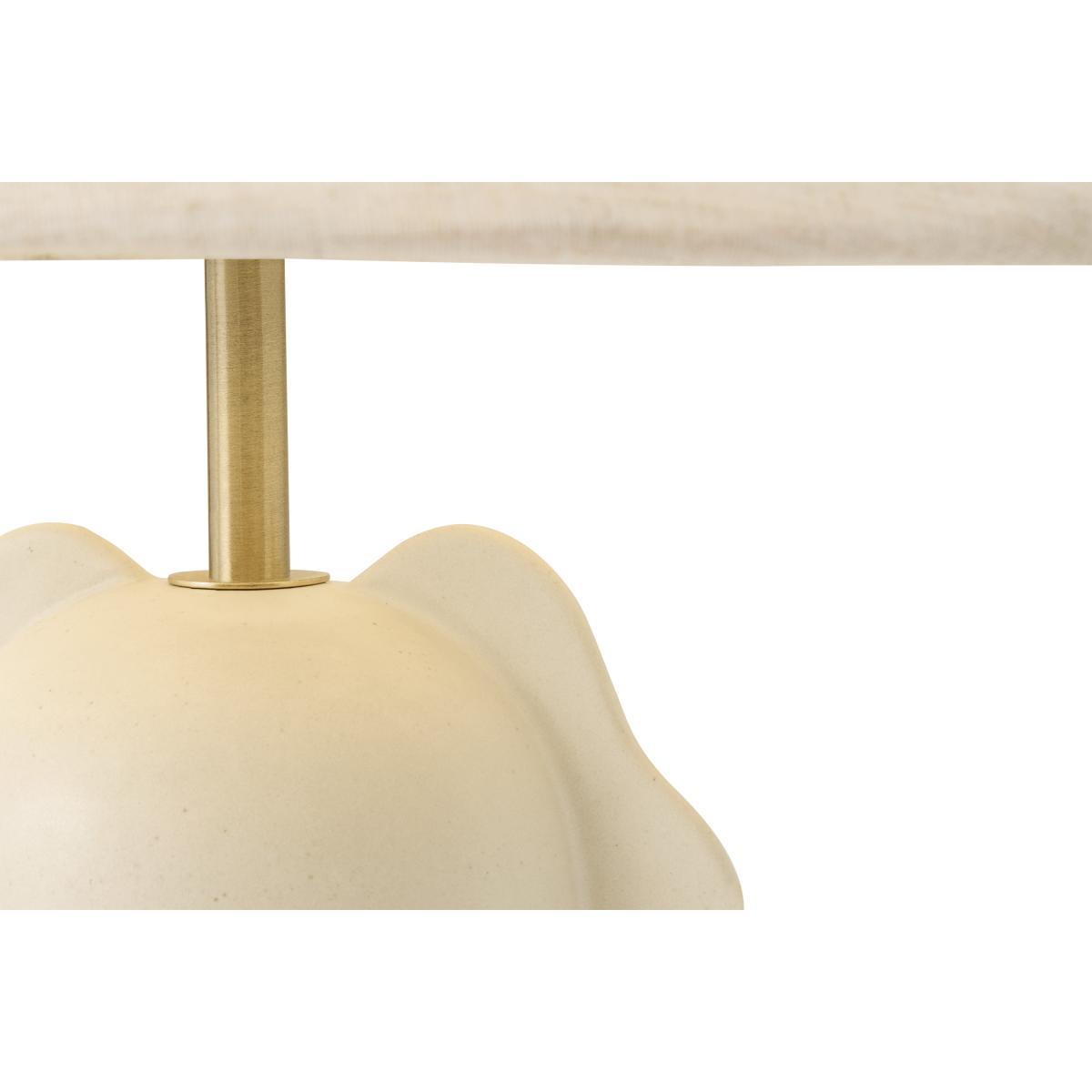 2LG Table Lamp, Off-White Glaze Ceramic & Textured Fabric Shade – image 6