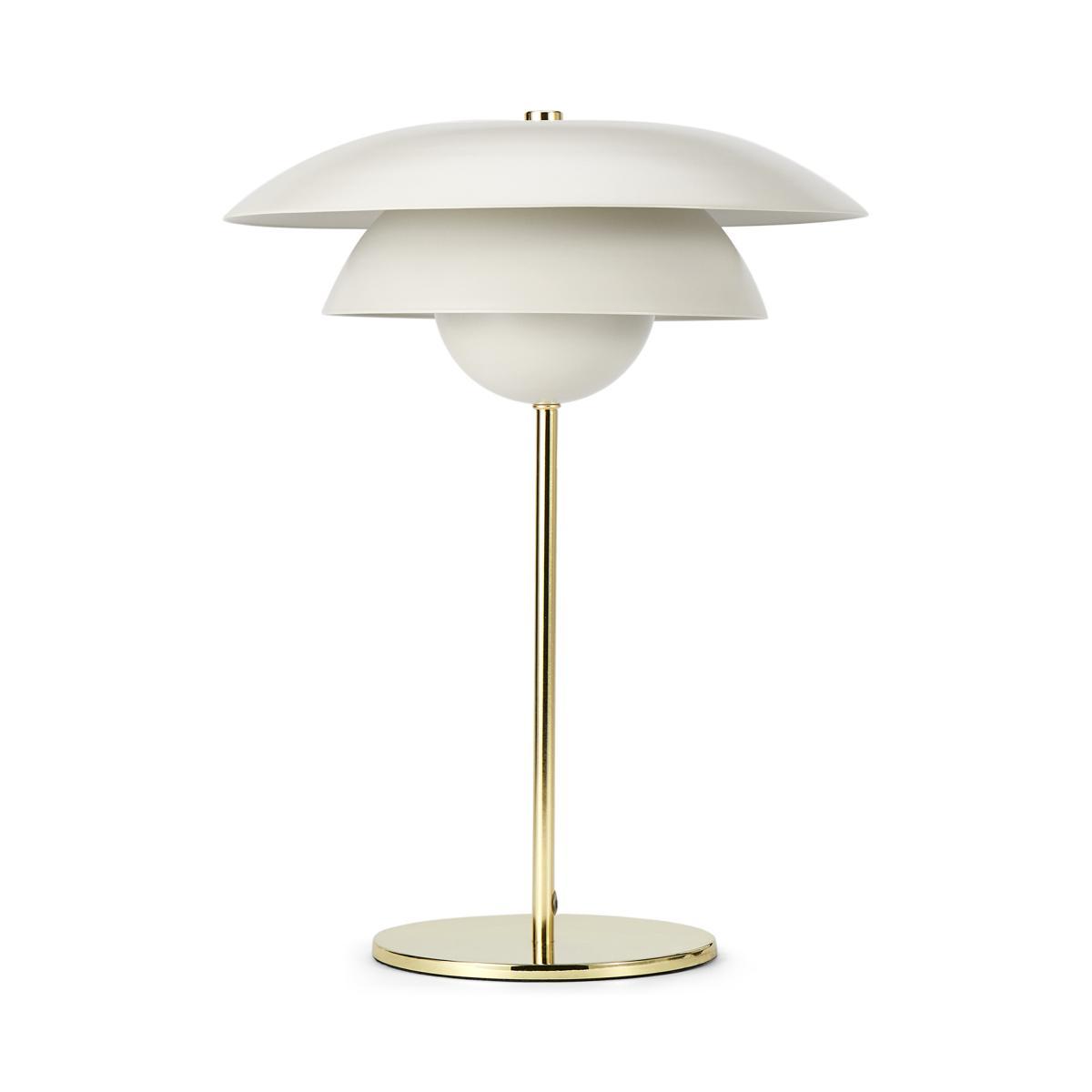 Brunswick Layered Metal Table Lamp, Warm Grey and Brass – image 2