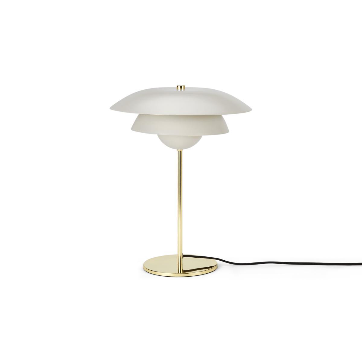 Brunswick Layered Metal Table Lamp, Warm Grey and Brass – image 3