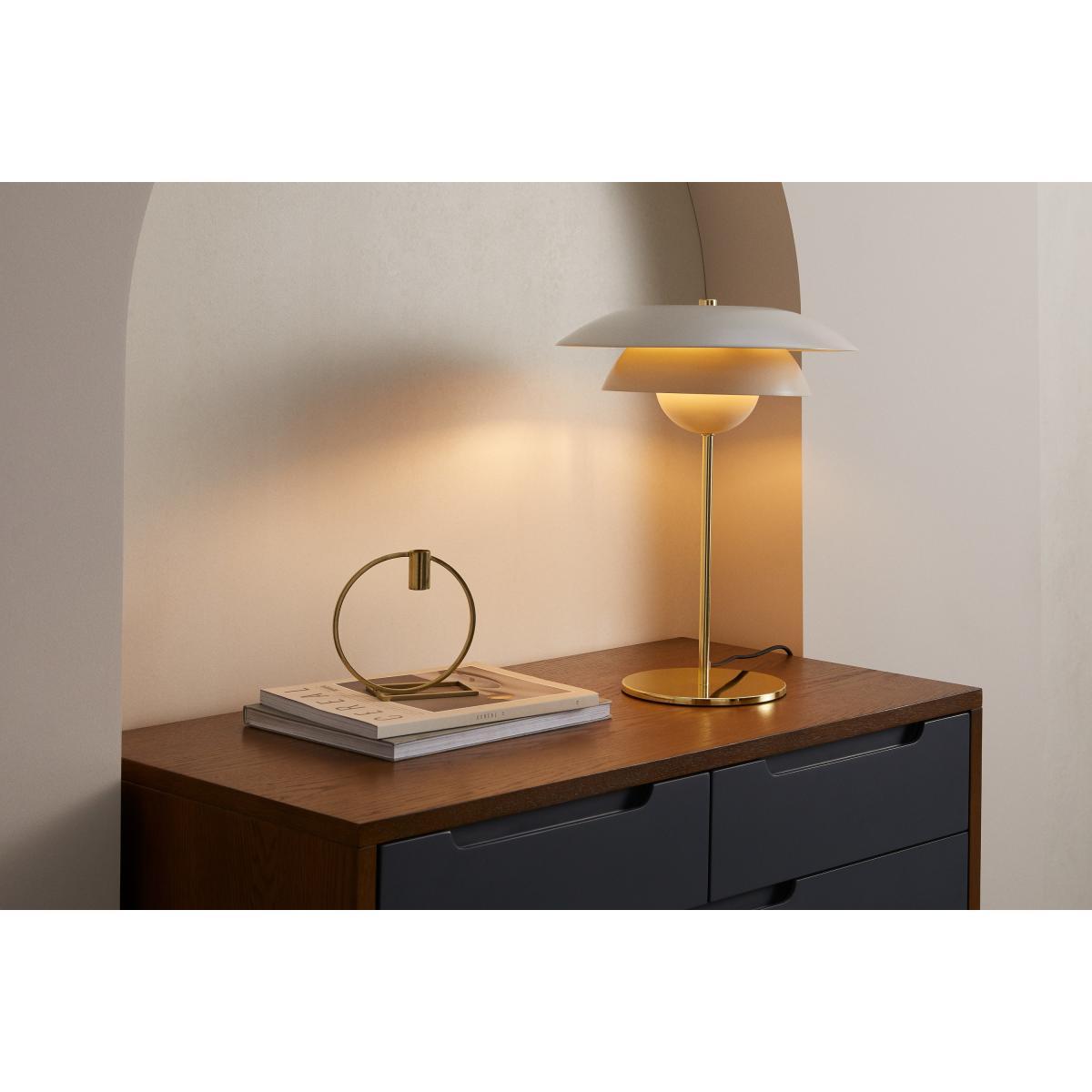 Brunswick Layered Metal Table Lamp, Warm Grey and Brass – image 4