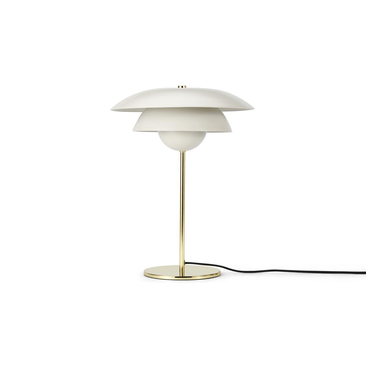 Brunswick Layered Metal Table Lamp, Warm Grey and Brass – image 6
