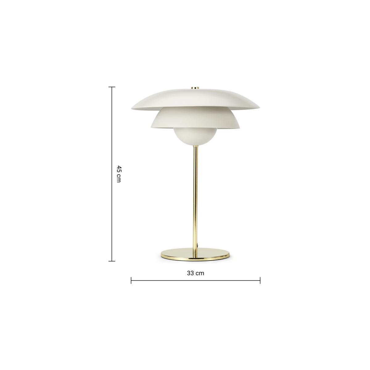 Brunswick Layered Metal Table Lamp, Warm Grey and Brass – image 9