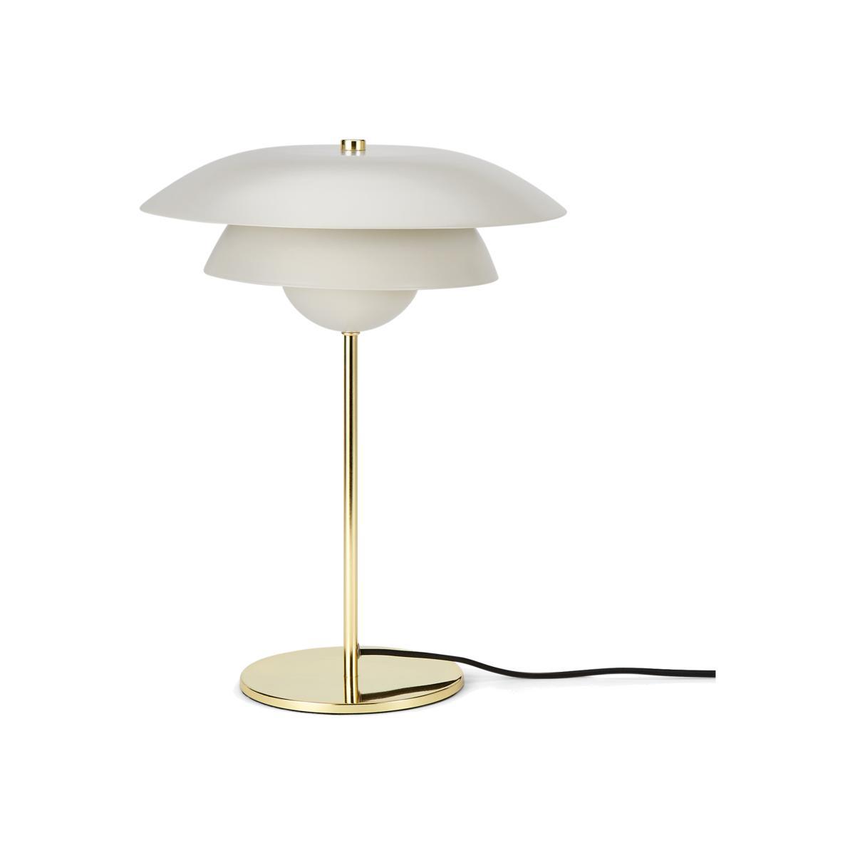 Brunswick Layered Metal Table Lamp, Warm Grey and Brass – image 1
