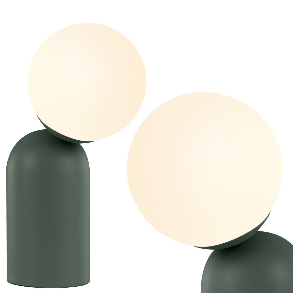 Vetro Table Lamp, Peacock Green and Opal Glass – image 2