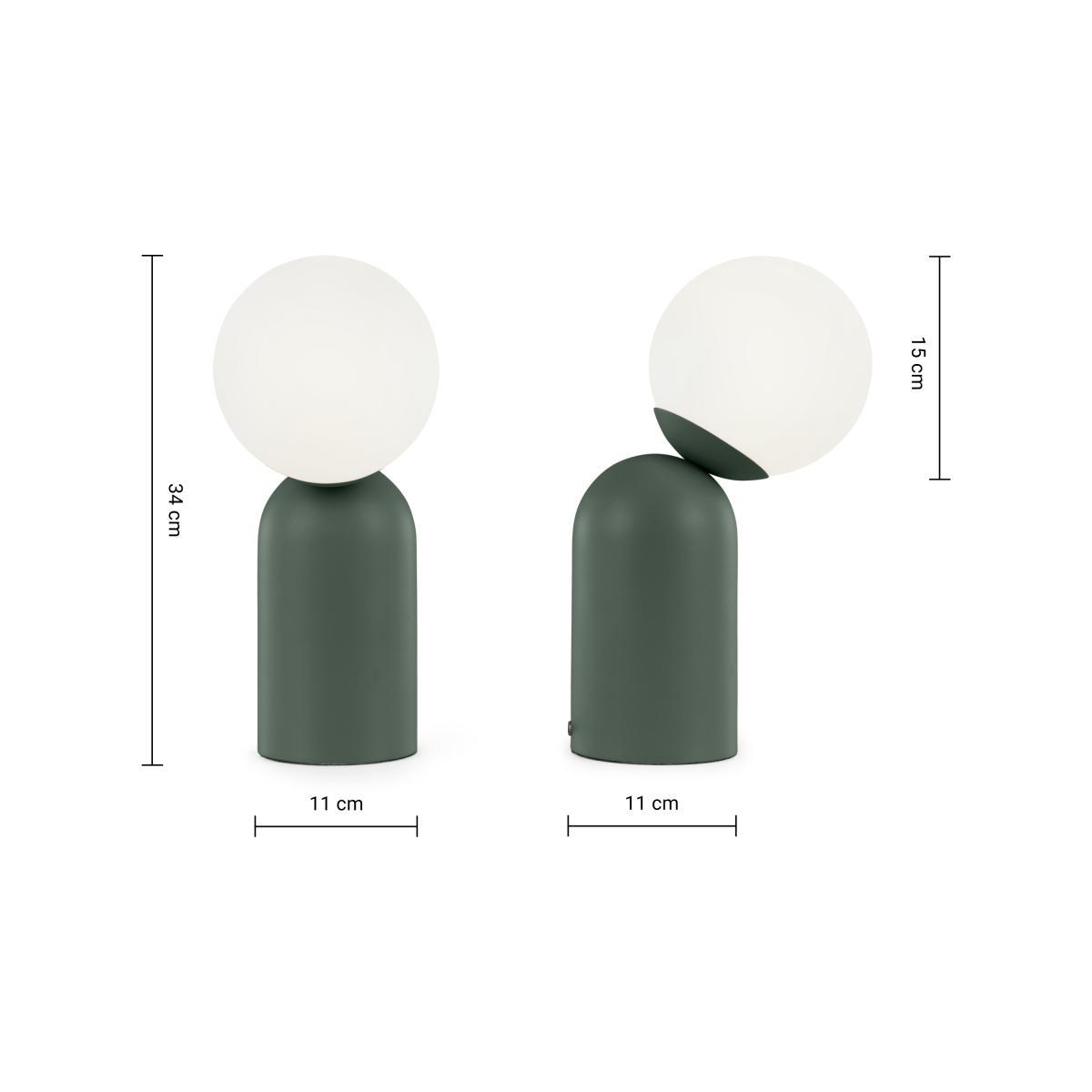 Vetro Table Lamp, Peacock Green and Opal Glass – image 8
