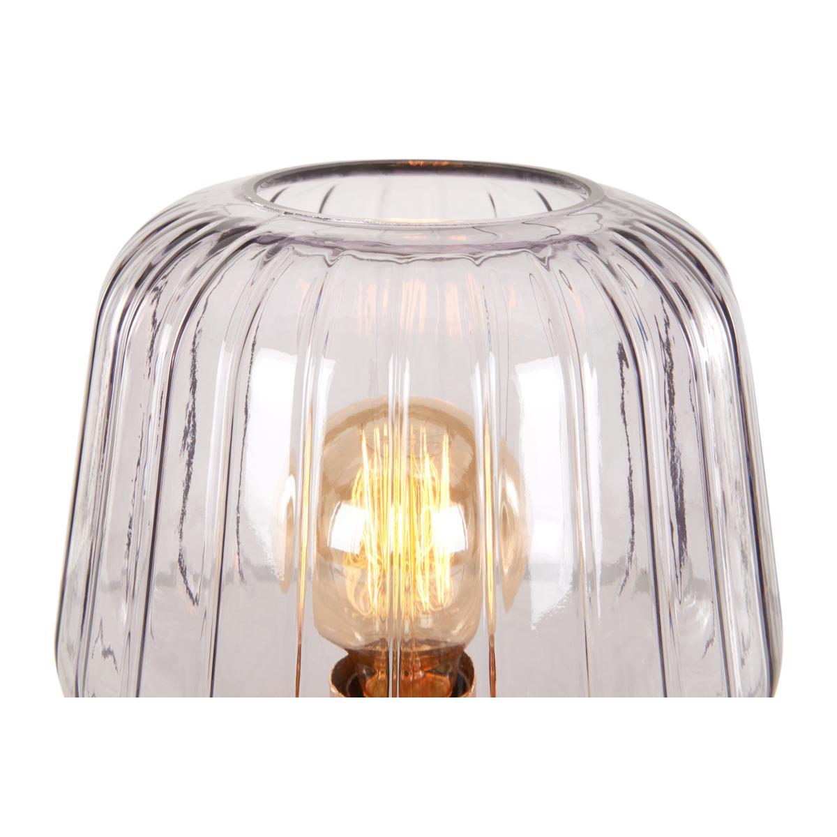 Ewer Table Lamp, Smoke Glass and Polished Copper – image 7